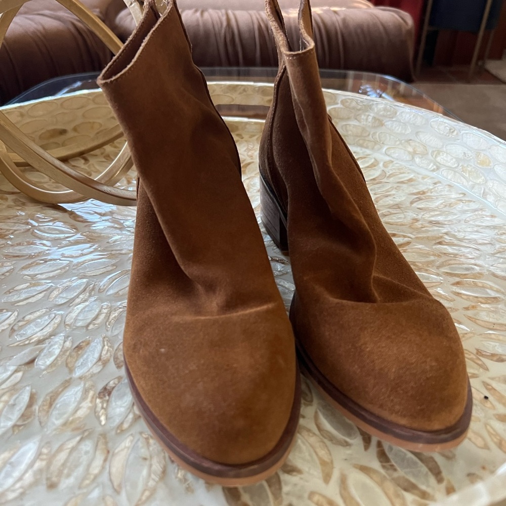 Steve Madden Cognac Sueded Leather Boots